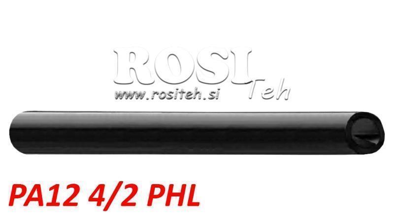 PA 4/2 PA12PHL CRNA ZRAČNA CIJEV POLIAMID DIN74324