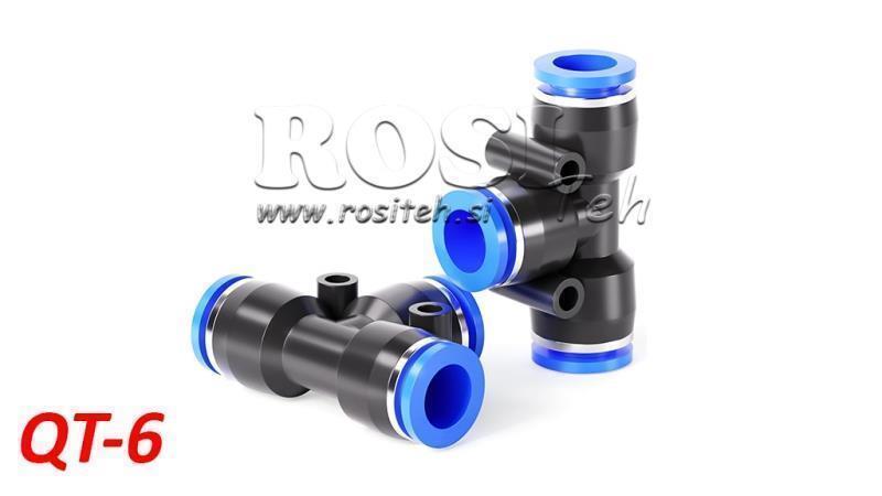 PNEUMATSKA PLUG T SPOJNICA TPA BEZ NAVOJA QT-6