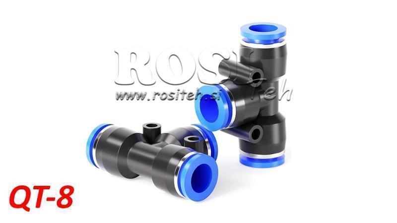 PNEUMATSKA PLUG T SPOJNICA TPA BEZ NAVOJA QT-8