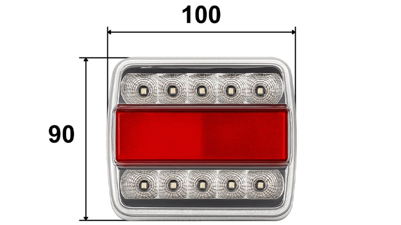 LED SVIJETLO ZADNJE ZA PRIKOLICU KOMBINIRANA 4 FUNKCIJE 12V BIJELA 