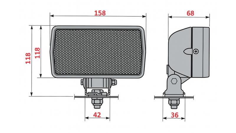 RADNO SVJETLO ZA TRAKTOR COBO HALOGEN