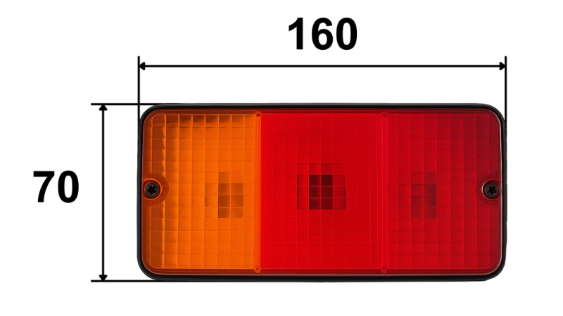 SVJETLO ZADNJE LIJEVO PRAVOKOTNO 3 POZ