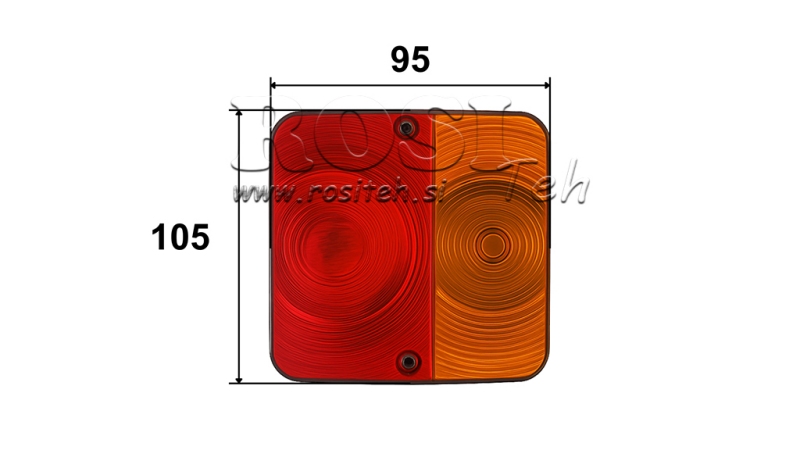 SVJETLO ZADNJE DESNO KVADRATNO 2 POZ