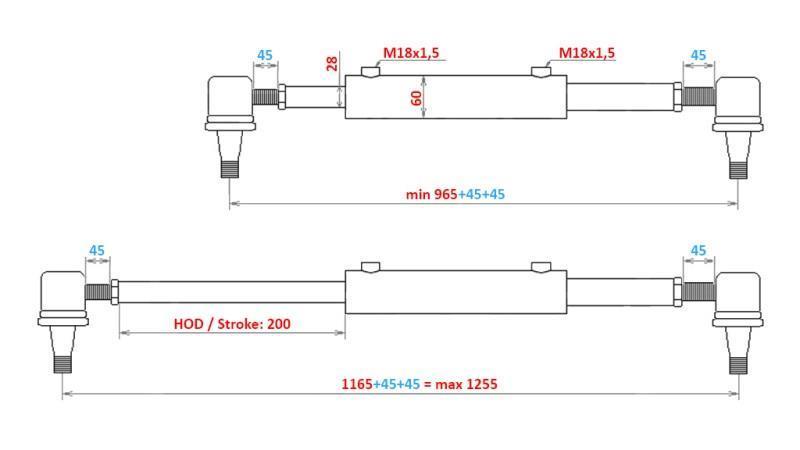 HIDRAULIČNI UPRAVLJAČKI CILINDAR ZETOR