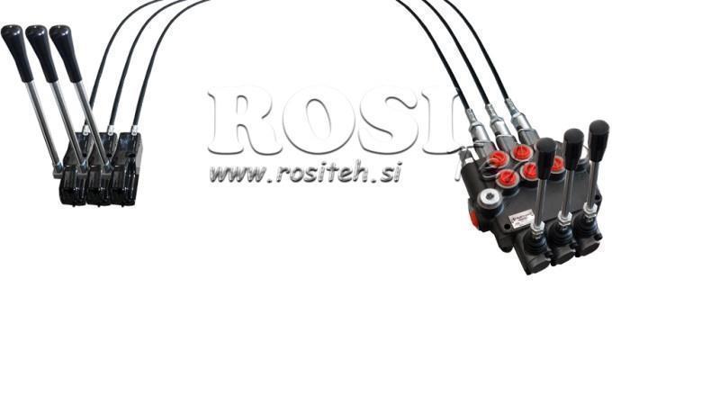 JOYSTICK DVOJNI RUČNI 2.5 metra HIDRAULIČKI VENTIL 3xP40 litara