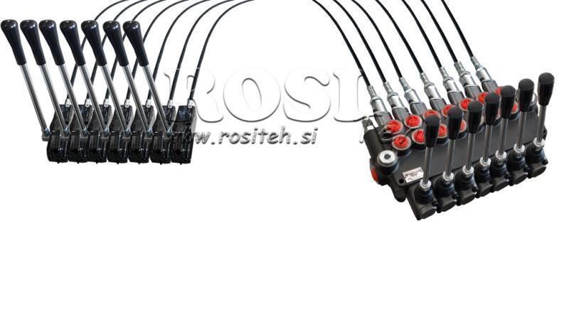 JOYSTICK DVOJNI POLUGA 2.5 m HIDRAULIČNI VENTIL 7xP40 litara.