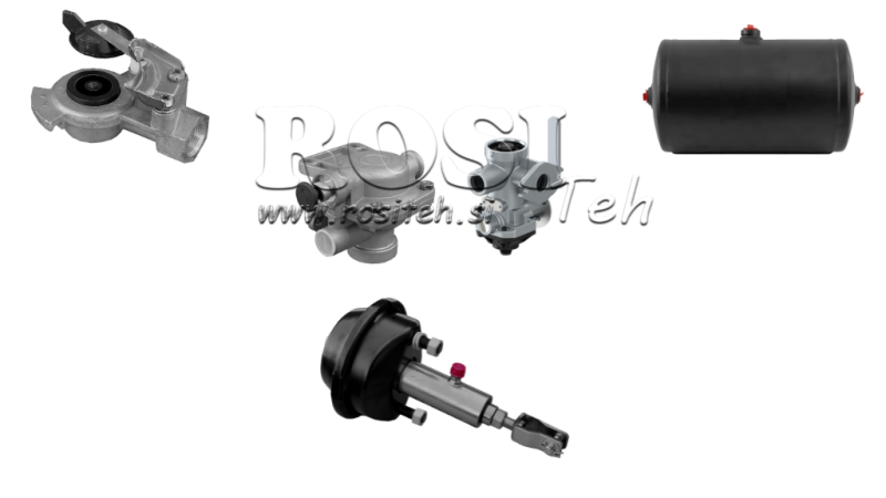 SET ZRAČNIH HIDRAULIČNIH KOČNICA ZA PRIKOLICU KOMPLETAN JEDNOKRUŽNI SUSTAV 1 CILINDAR