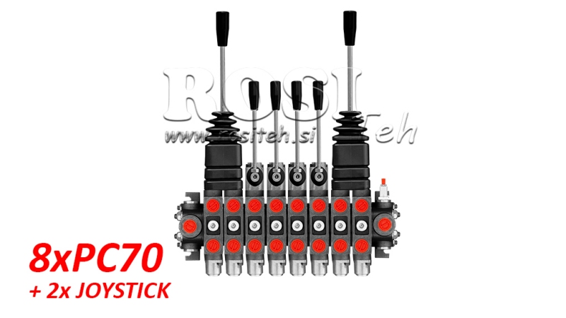 HIDRAULIČNI VENTIL SEKCIJSKI 8xPC70 + 2x JOYSTICK