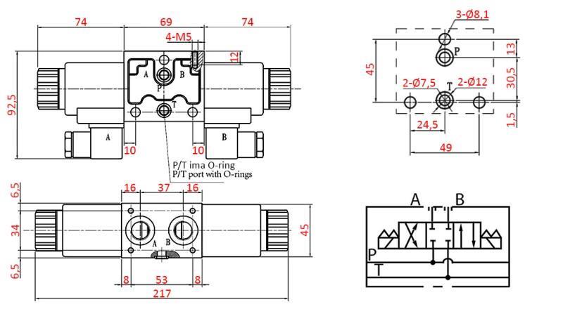 HIDRAULIČNI ELEKTROMAGNETNI VALJAK YEAT-SKLOP 12V N1