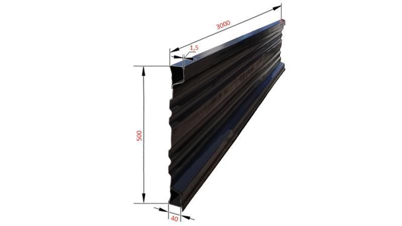 BOČNA PLOČA ZA KIPERSKI PRIKLJUČAK 3 MET. - VISINA 500 mm