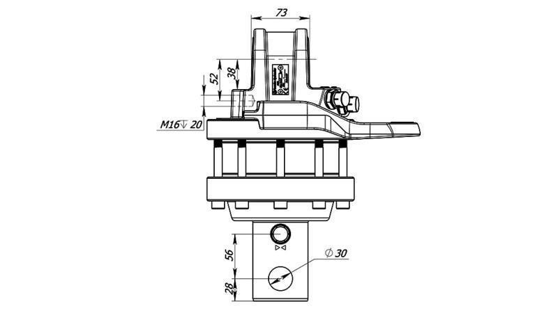HIDRAULIČNI ROTATOR 5500/3250 KG S OSOVINOM