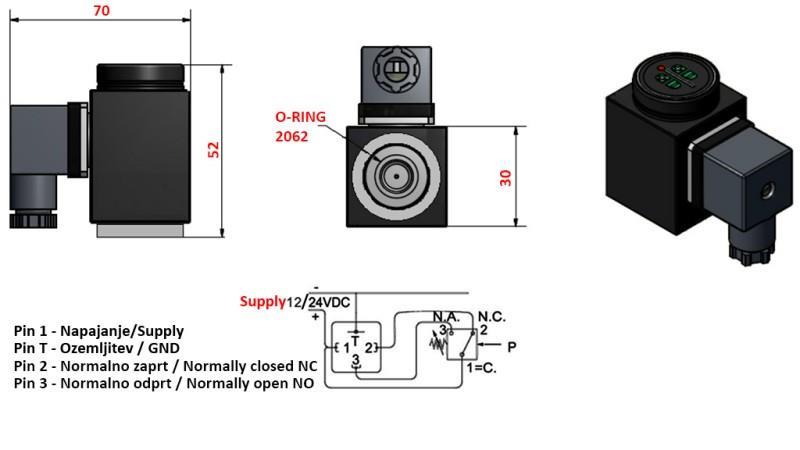 ELEKTRONSKI PREKIDAČ PRITISKA X55 0-200 BAR (MAX.500BAR)