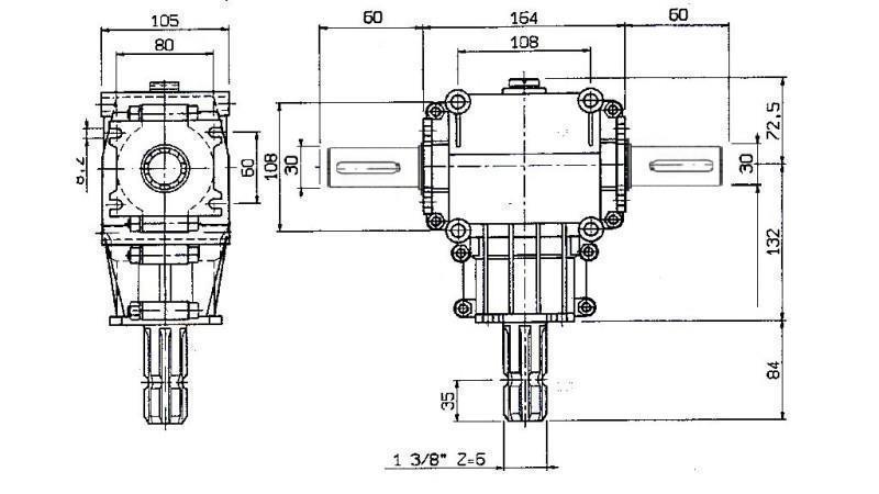 UGLJENI ZUPČANIK PTO-R22T 1:2 (23HP-17kW)