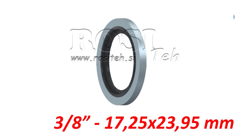 PRANJE S GUMENIM ZAPTIVKOM 3/8 - 17.25x23.95 mm