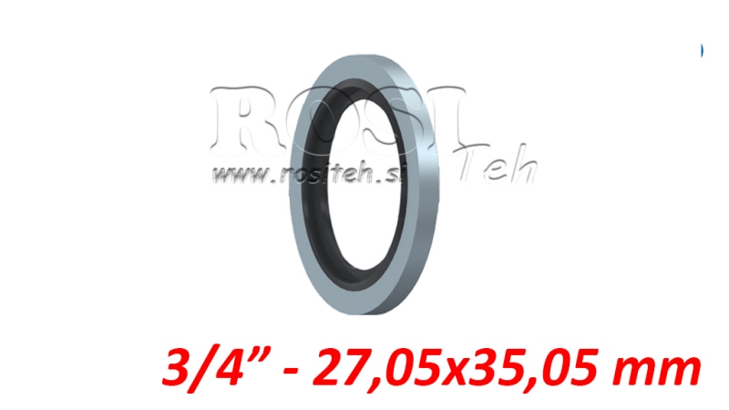 PRSTEN S GUMENIM ZAPTIVKOM 3/4 - 27,05x35,05 mm