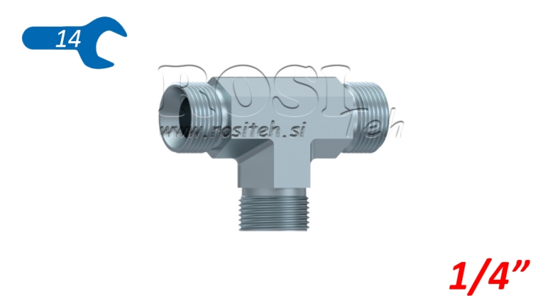 HIDRAULIČNI T KOM BSP MUŠKI-MUŠKI 1/4