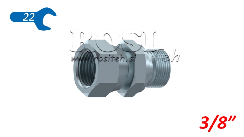 HIDRAULIČKI DVOVIJAČNIK OKRETNA MATICA 3/8