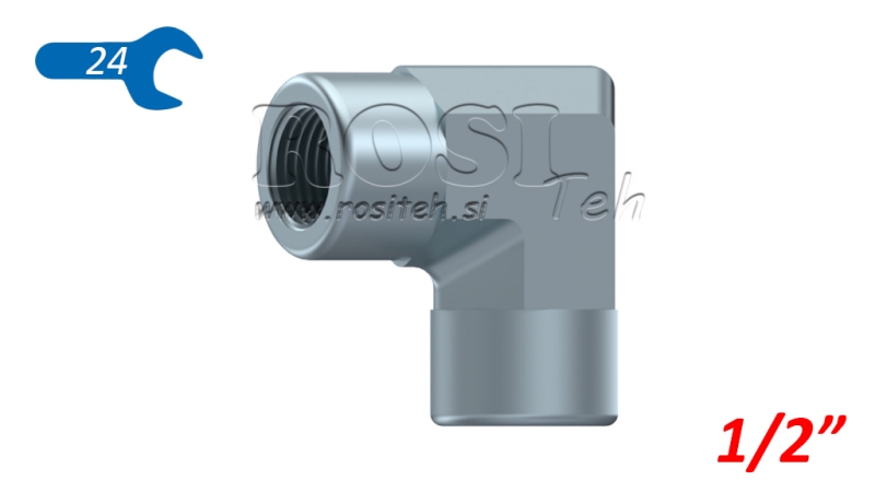 HIDRAULIČNO KOLJENO 90° KRATKO ŽENSKI-ŽENSKI 1/2