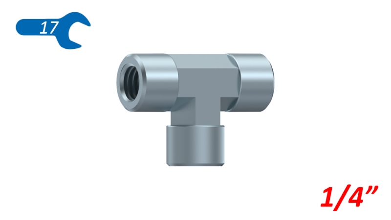 HIDRAULIČNI T KOM ŽENSKI-ŽENSKI 1/4