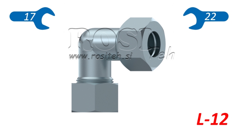 HIDRAVLIČNO KOLJENO L-12 S MATICOM