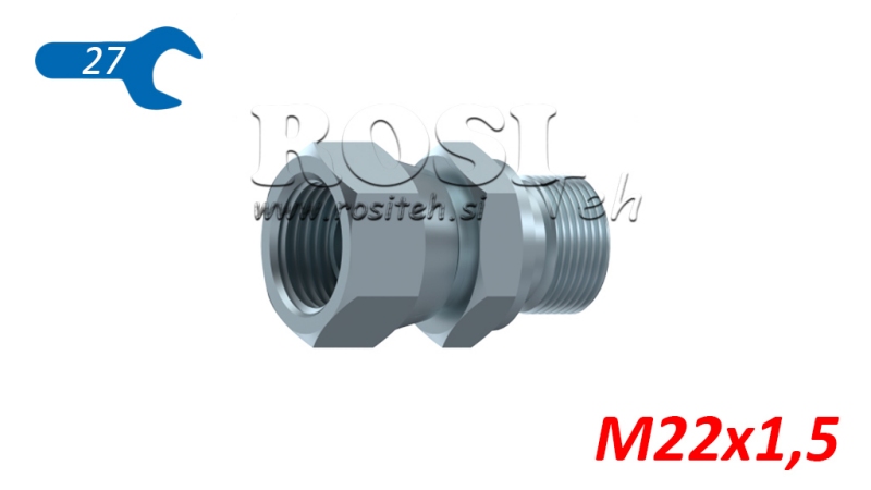 HIDRAULIČKI DVOVIJAČNIK OKRETNA MATICA M22X1,5