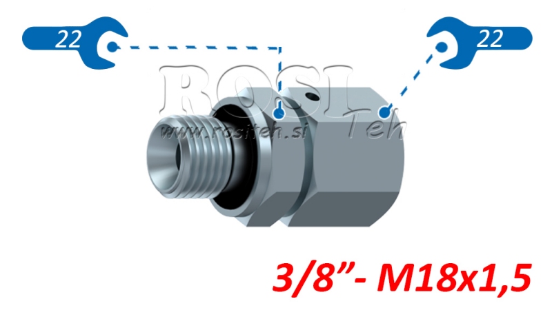 HIDRAULIČKI DVOVIJAČNIK UVOJNI VIJAK AOVR ED BSP3/8 - M18X1,5