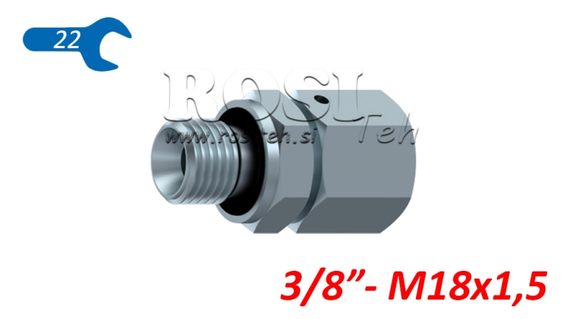 HIDRAULIČKI DVOVIJAČNIK UVOJNI VIJAK AOVR ED BSP3/8 - M18X1,5