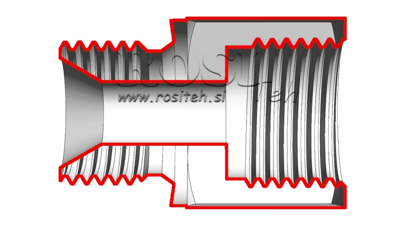 HIDRAULIČNI ADAPTER MUŠKI-ŽENSKI 18X1.5-1/2