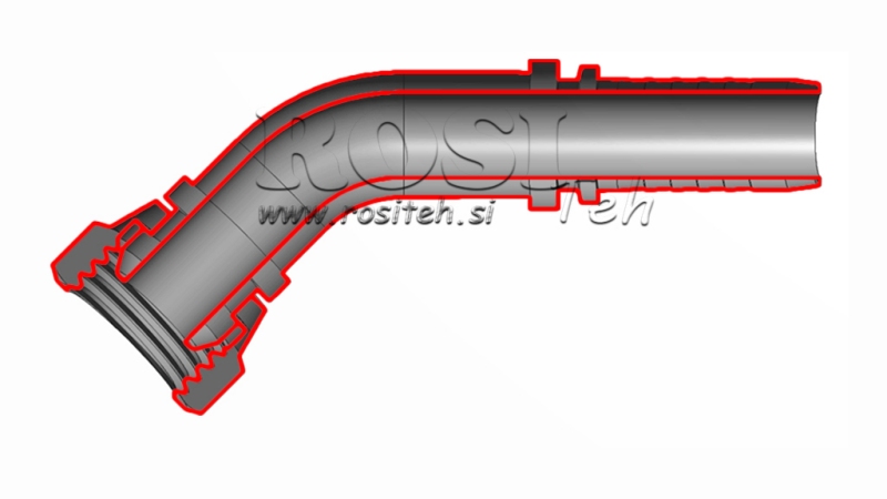 HIDRAULIČNI PRIKLJUČAK BSP ŽENSKI KOLJENO 45° DN10-M18x1,5