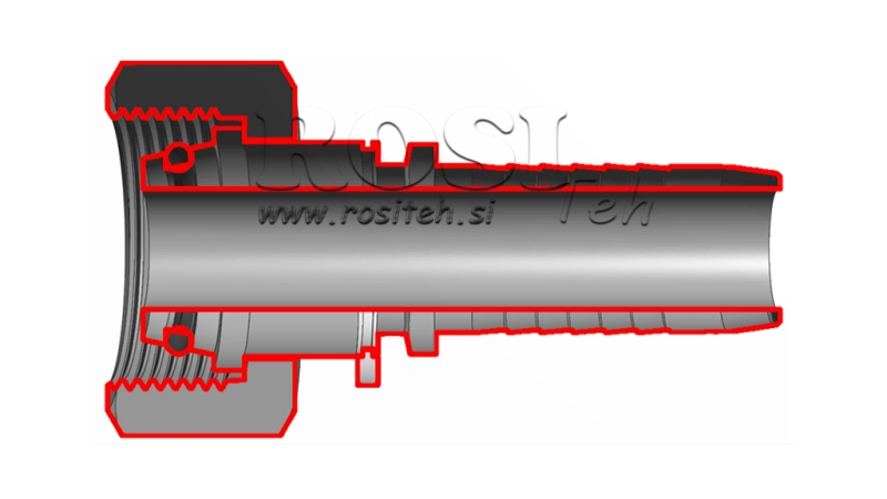 HIDRAULIČNI PRIKLJUČAK DKOL 15 L ŽENSKI DN10-M22x1,5