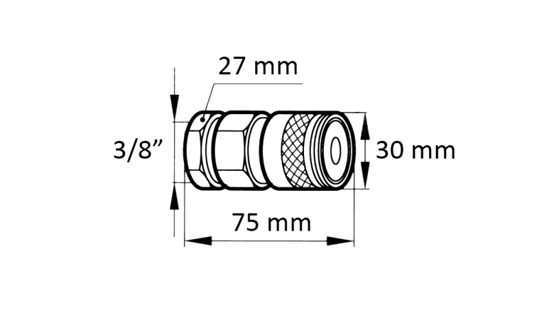 BRZA SPOJKA BAGER FFH ŽENSKA 3/8