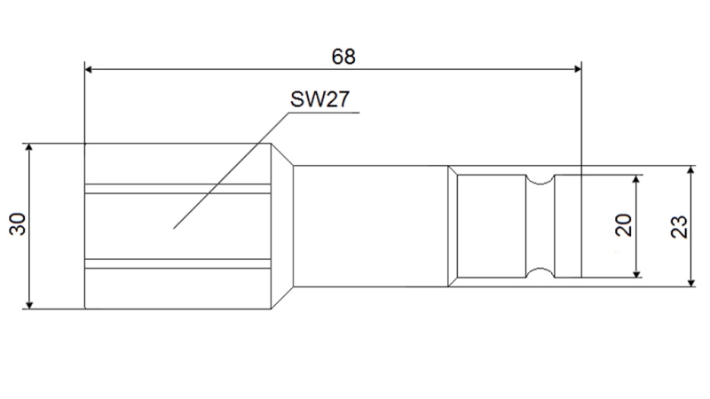BRZA SPOJKA BAGER FFH MUŠKA 1/2 light