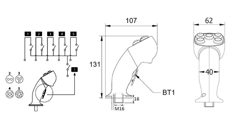 DALJINSKA RUČICA ROSI JOYSTICK - 4 TIPKE + TIPKA