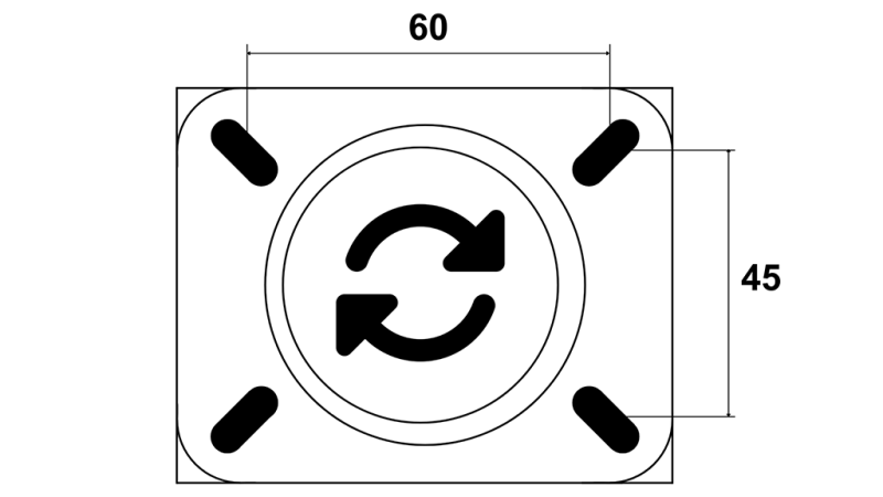 KOLO 75mm OKRETNO PODNOŽJE