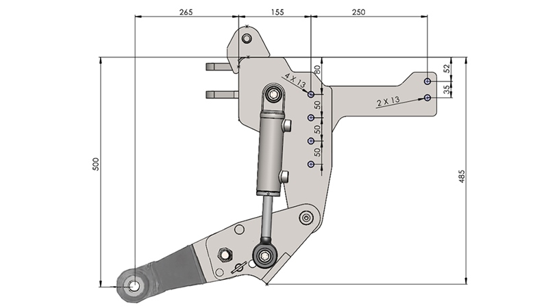 UNIVERZALNI KIT PREDNJA ČELNA HIDRAULIKA CAT. 1 - PROFI STANDARD ZA TRAKTOR 800 KG (RAL PO VAŠEM IZBORU)