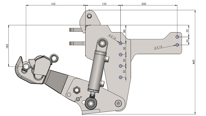 UNIVERZALNI KIT PREDNJA ČELNA HIDRAULIKA CAT. 1 - PROFI AUTOMATIC ZA TRAKTOR 800 KG (RAL PO VAŠEM IZBORU)
