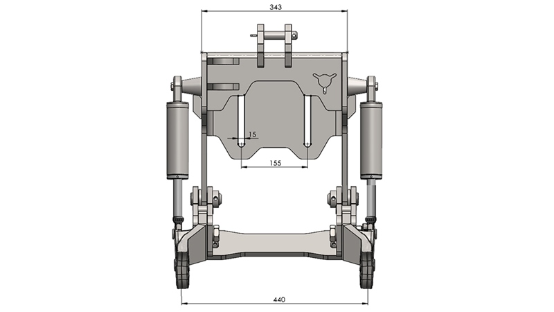UNIVERZALNI KIT PREDNJA ČELNA HIDRAULIKA CAT. 1 - PROFI STANDARD ZA TRAKTOR 800 KG (RAL PO VAŠEM IZBORU)