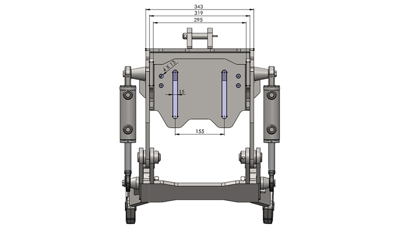 UNIVERZALNI KIT PREDNJA ČELNA HIDRAULIKA CAT. 1 - PROFI STANDARD ZA TRAKTOR 800 KG (RAL PO VAŠEM IZBORU)