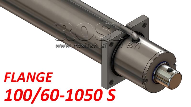 hidraulični cilindar s montirnom pločom i cijevima 100/60-1050