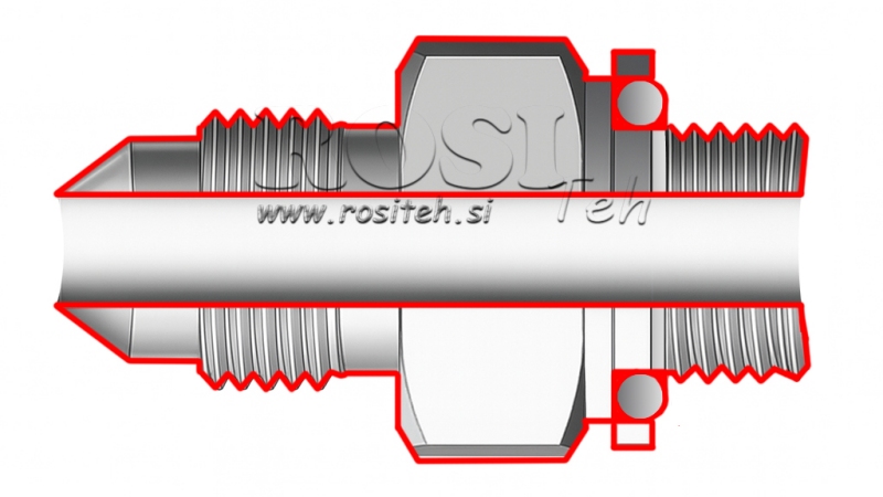 HIDRAULIČNI REDUCIR 9/16 JIC74°-1/4 GAS