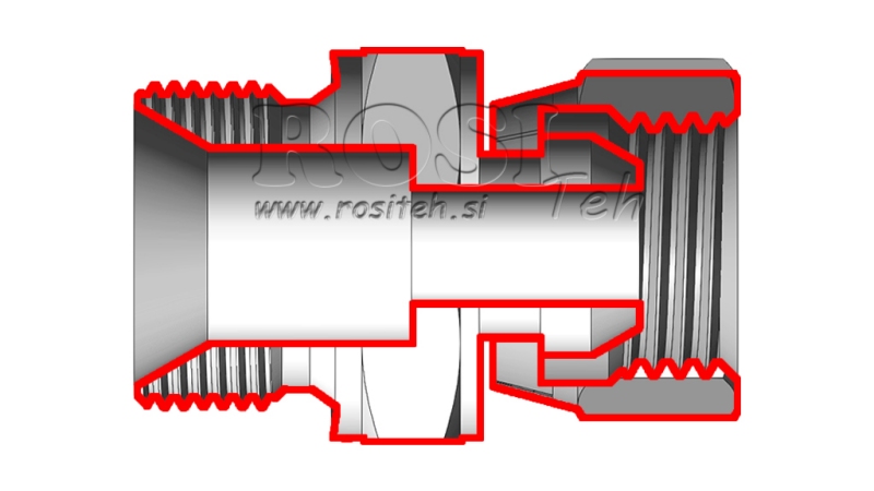 HIDRAULIČNI REDUKTOR S OKRETNOM MATICOM BSP  3/8-BSP 1/2