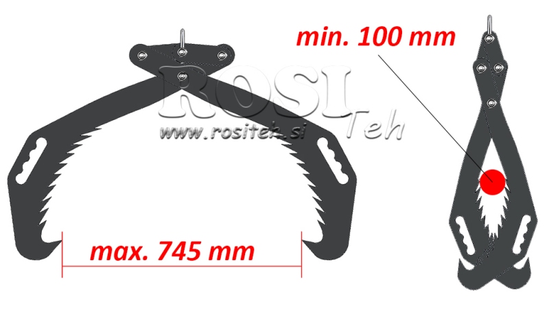 RUČNA ŠUMARSKA KLJEŠTA GRIPPER HD70 (700 mm) - OBOJANA