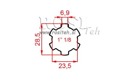 KARDANSKI ADAPTER 1-1/8 STANDARD (100 mm)