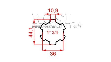 KARDANSKI ADAPTER 1-3/4 DVOSTRANI (300 mm)