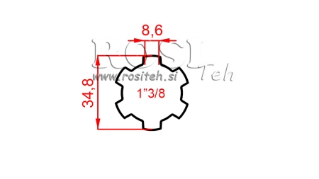 KARDANSKI ADAPTER ČAHURA 1-3/8 (150 mm)