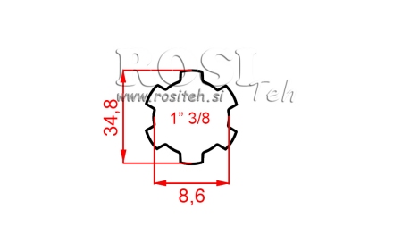 KARDANSKI ADAPTER 1-3/8 STANDARD (320 mm)
