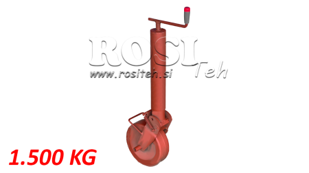 NAVOJNA POTPORNA NOGA 300mm - 1500KG SA POTPORNIM KOTAČEM