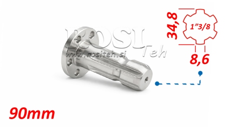 KARDANSKI ADAPTER S PRIRUBNICOM 6 RUPA 1-3/8 (90 mm)