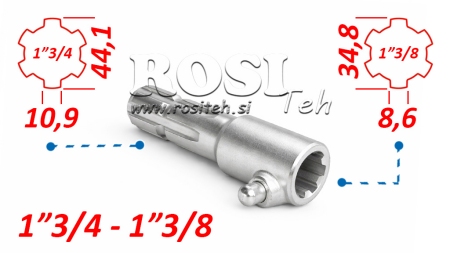 KARDANSKI ADAPTER S KLINOM OD 1-3/8 NA 1-3/4 (165 mm)