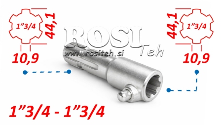 KARDANSKI ADAPTER S KLINOM OD 1-3/4 NA 1-3/4 (165 mm)